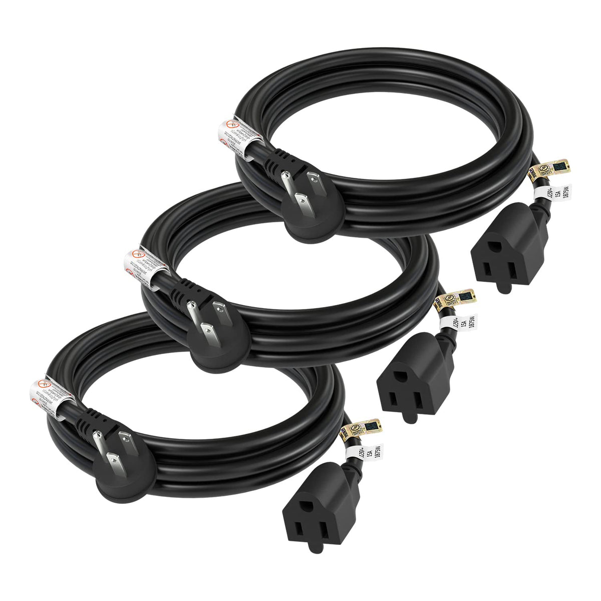FIRMERST flat plug extension 6ft for tight spaces behind furniture.