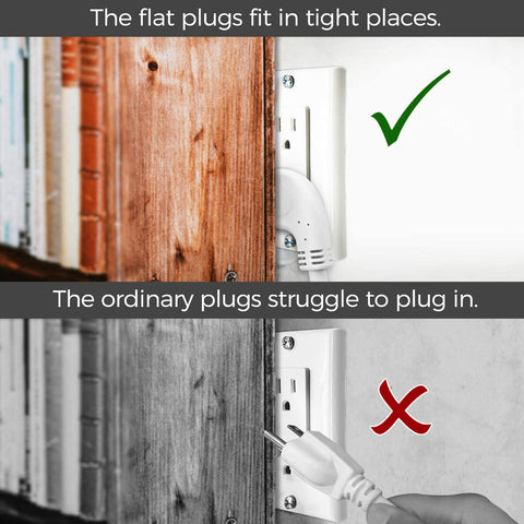 FIRMERST space-saving design keeps top outlet usable while bottom remains free.