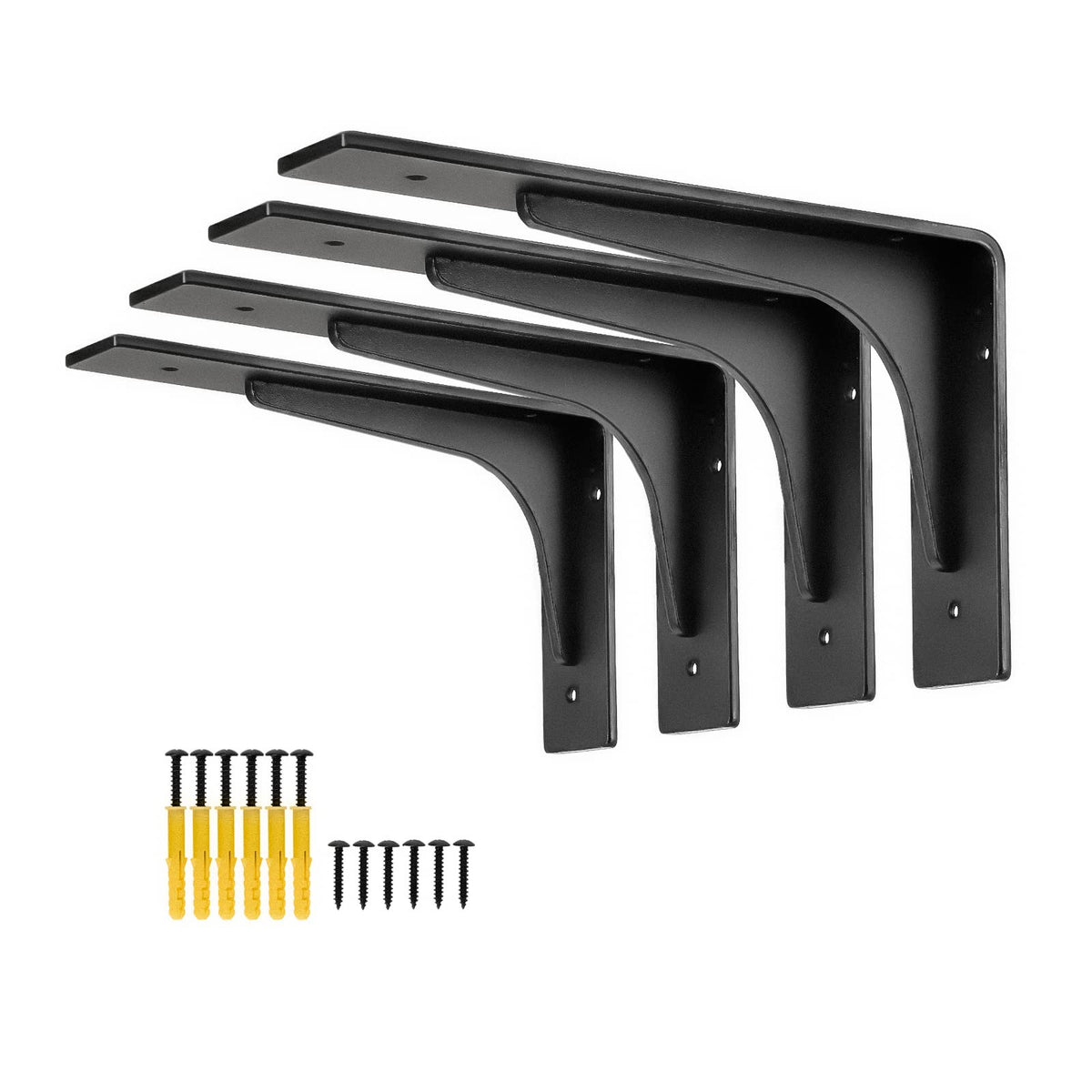 Firmetal 8x4.7 shelf bracket side view highlights sturdy alloy construction for strong storage.