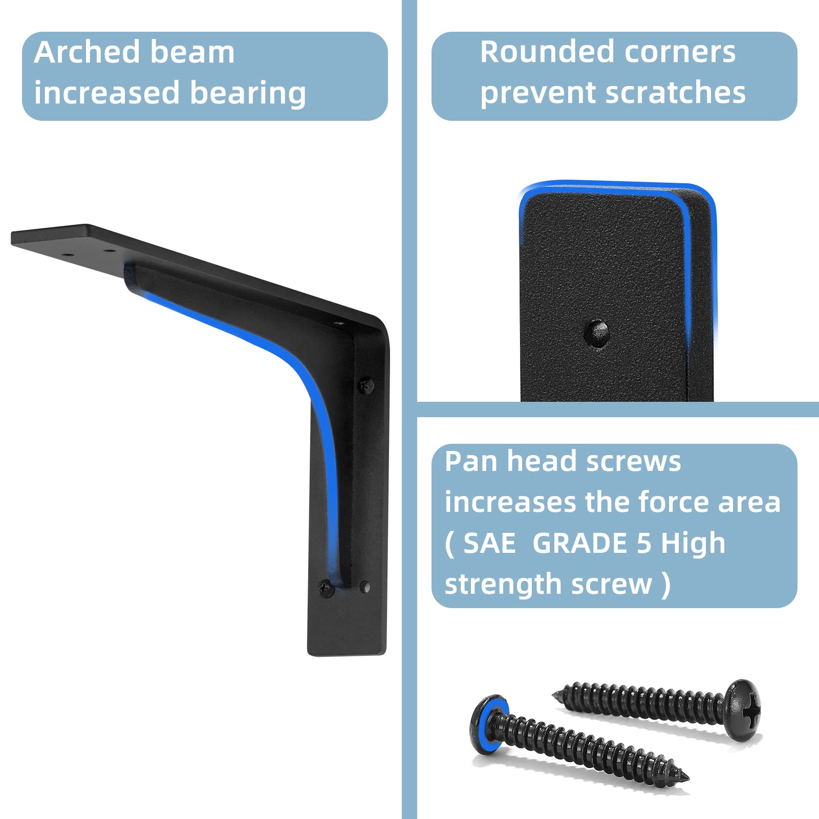 Firmetal heavy-duty shelf bracket in use supports organized kitchen and garage shelving.