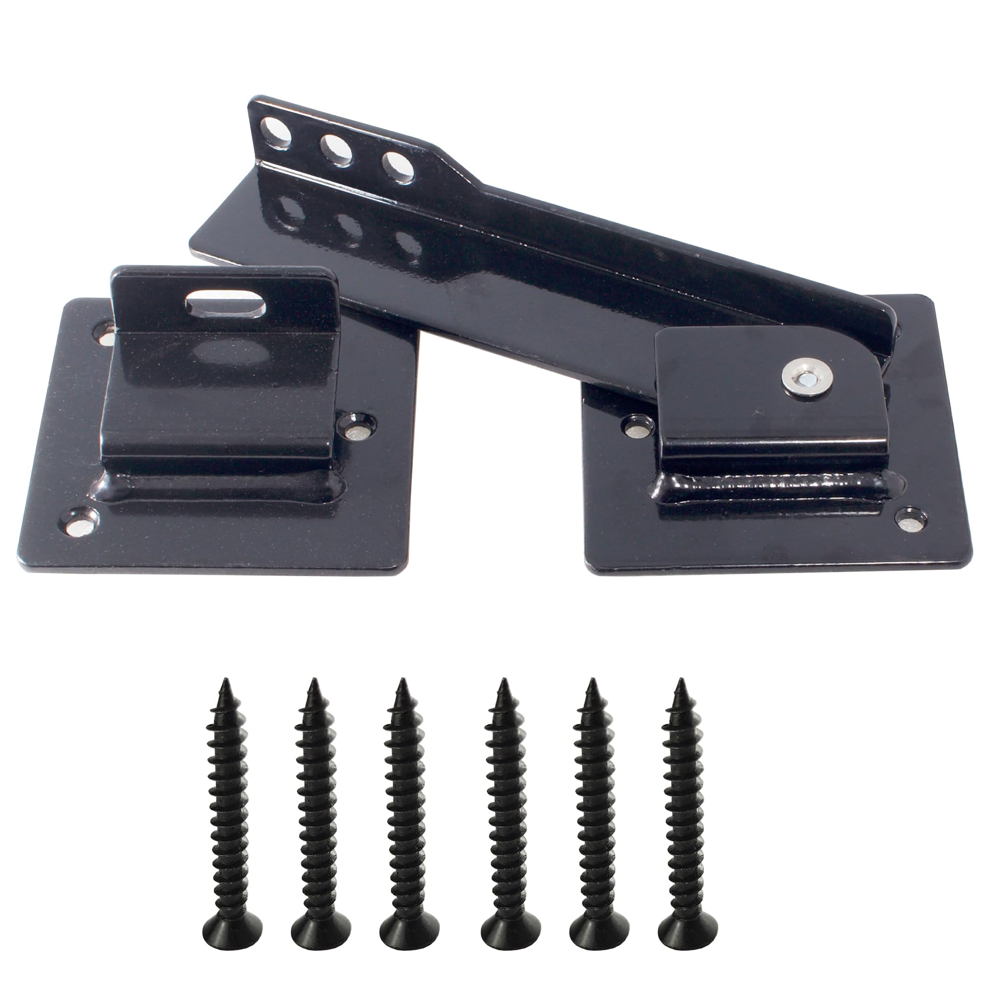 Firofend 9-inch flip gate latch on a fence for secure outdoor access.