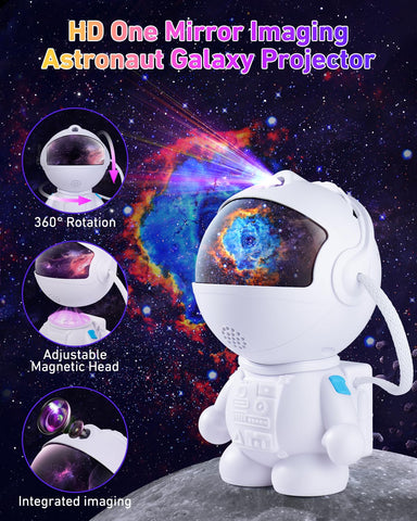 FIRPOW 360-degree-rotating-head projects nebula visuals on ceilings
