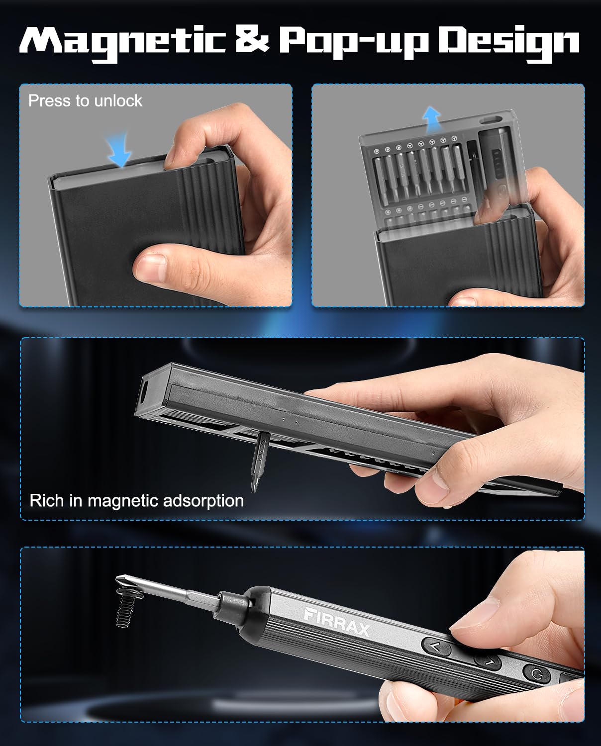Magnetic storage case keeps bits secure and organized