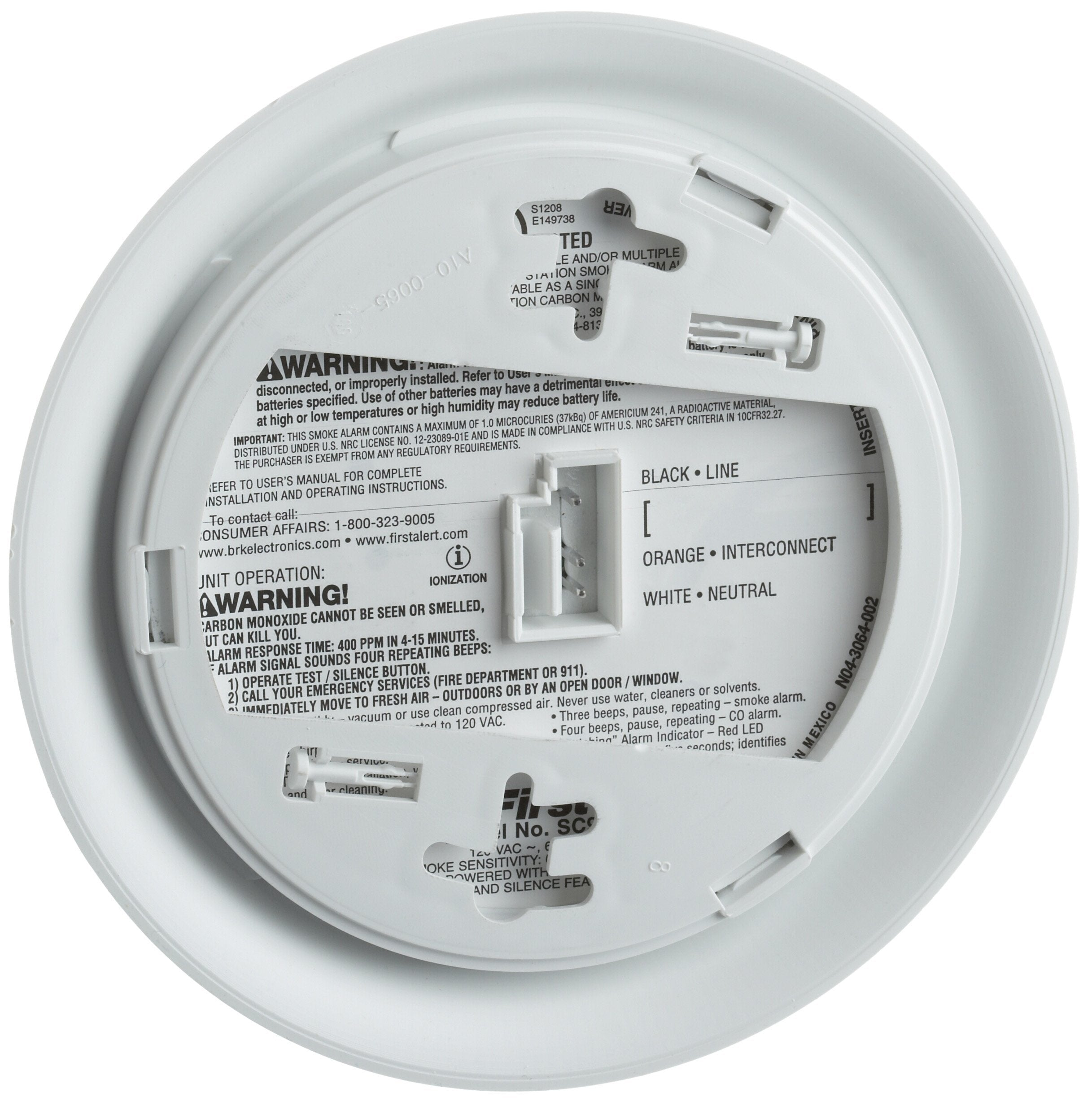 First Alert BRK SC-9120B dust cover protects sensors for long-term reliability