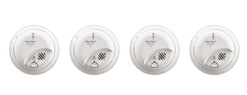 First Alert BRK SC-9120B hardwired smoke and CO detector, front view showing compact design and battery backup