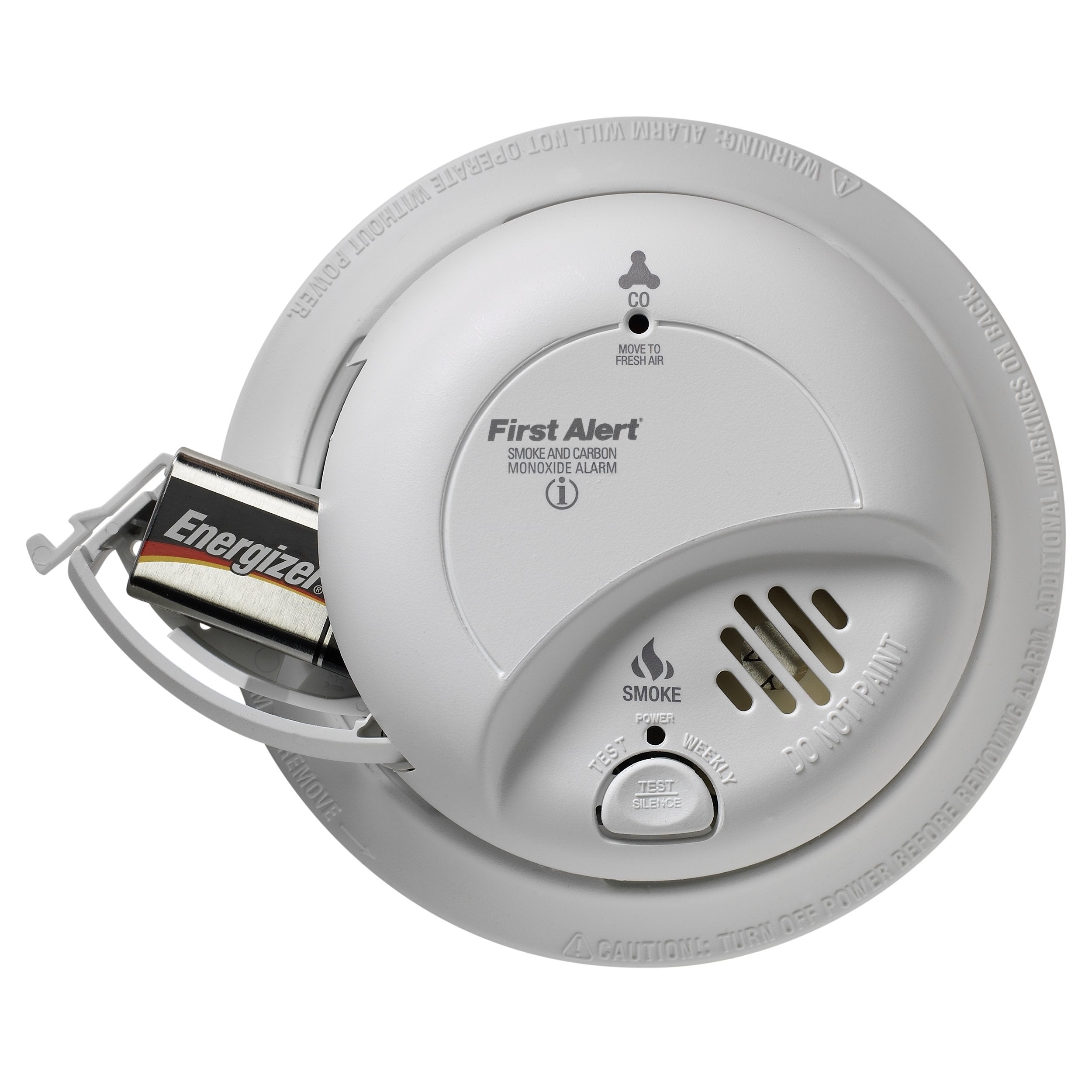 First Alert BRK SC-9120B test/silence button for easy, non-disruptive checks