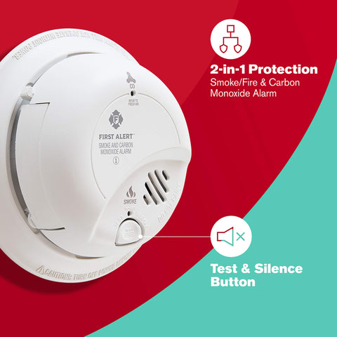 Back plate detail of First Alert BRK SC9120B-6 with tamper-resistant mounting