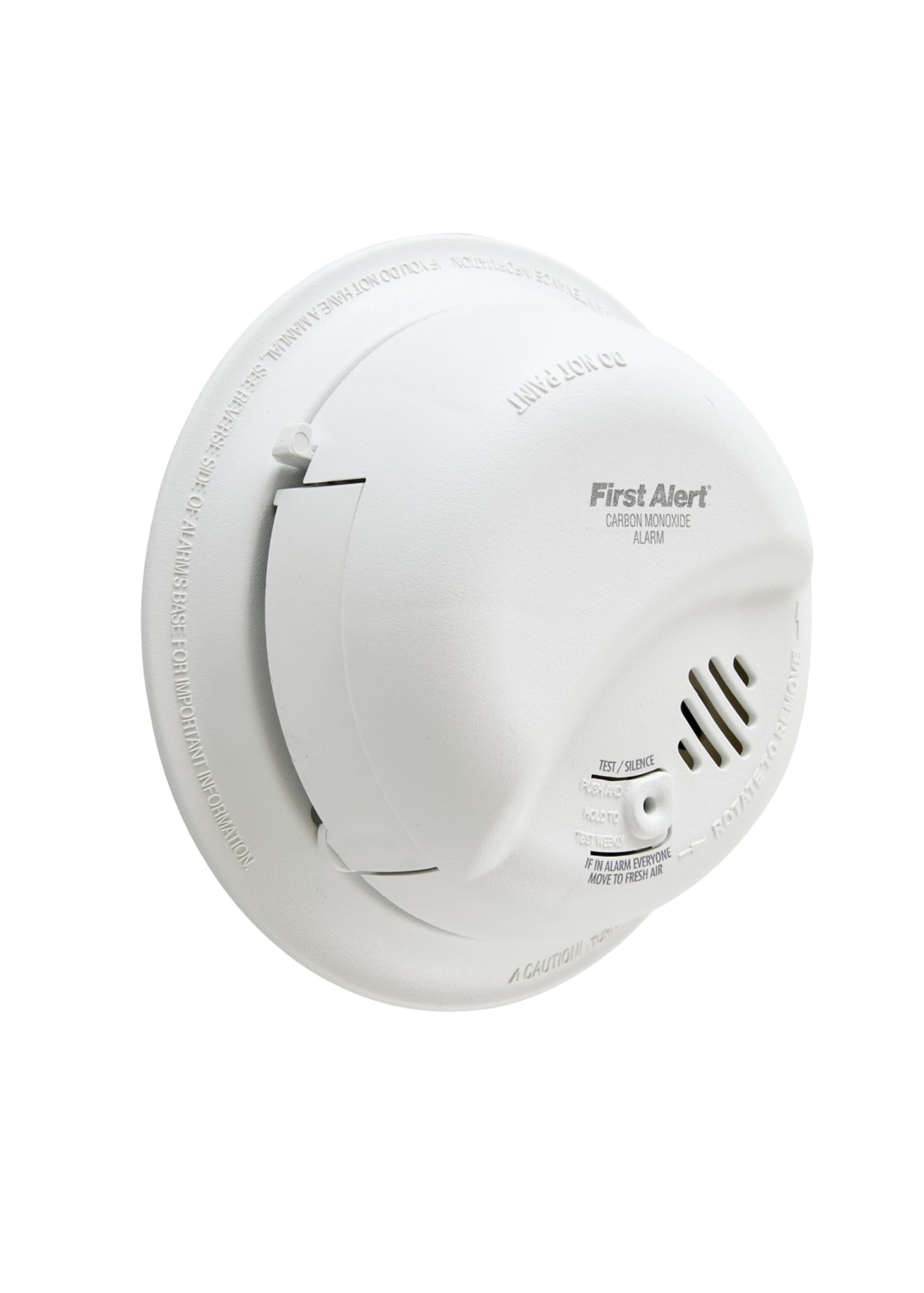 First Alert CO5120BN hardwired CO alarm with battery backup for reliable home protection.