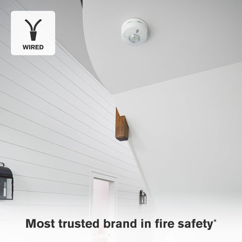 First Alert SM110LED-AC test/silence button for quick checks and temporary silencing