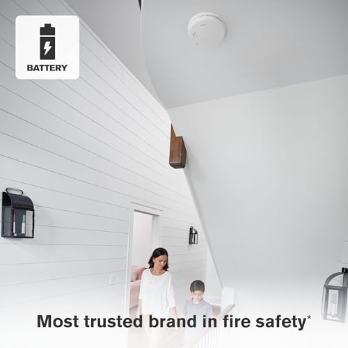 First Alert SM210L test/silence button ensures quick checks.