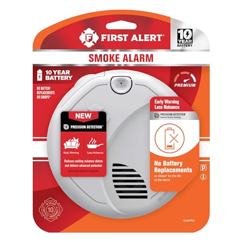 First Alert SM310 dual sensors detect fast and slow fires for early warning.