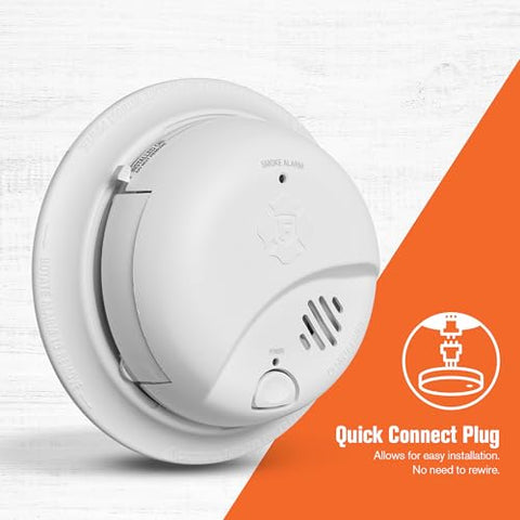 First Alert SMI100-AC backplate installation demonstrating straightforward wiring