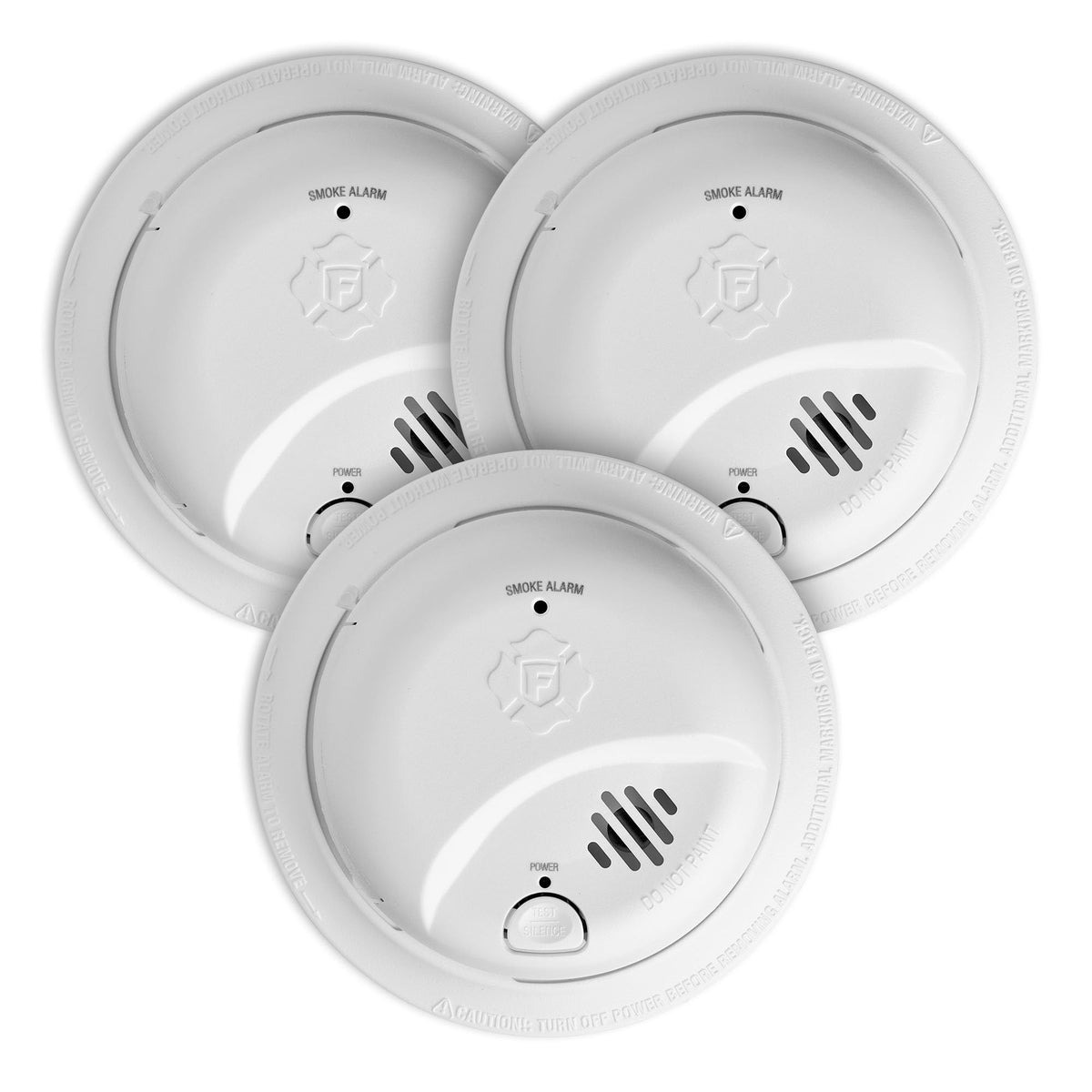 First Alert SMI100 front view with easy-access battery compartment for quick replacements.