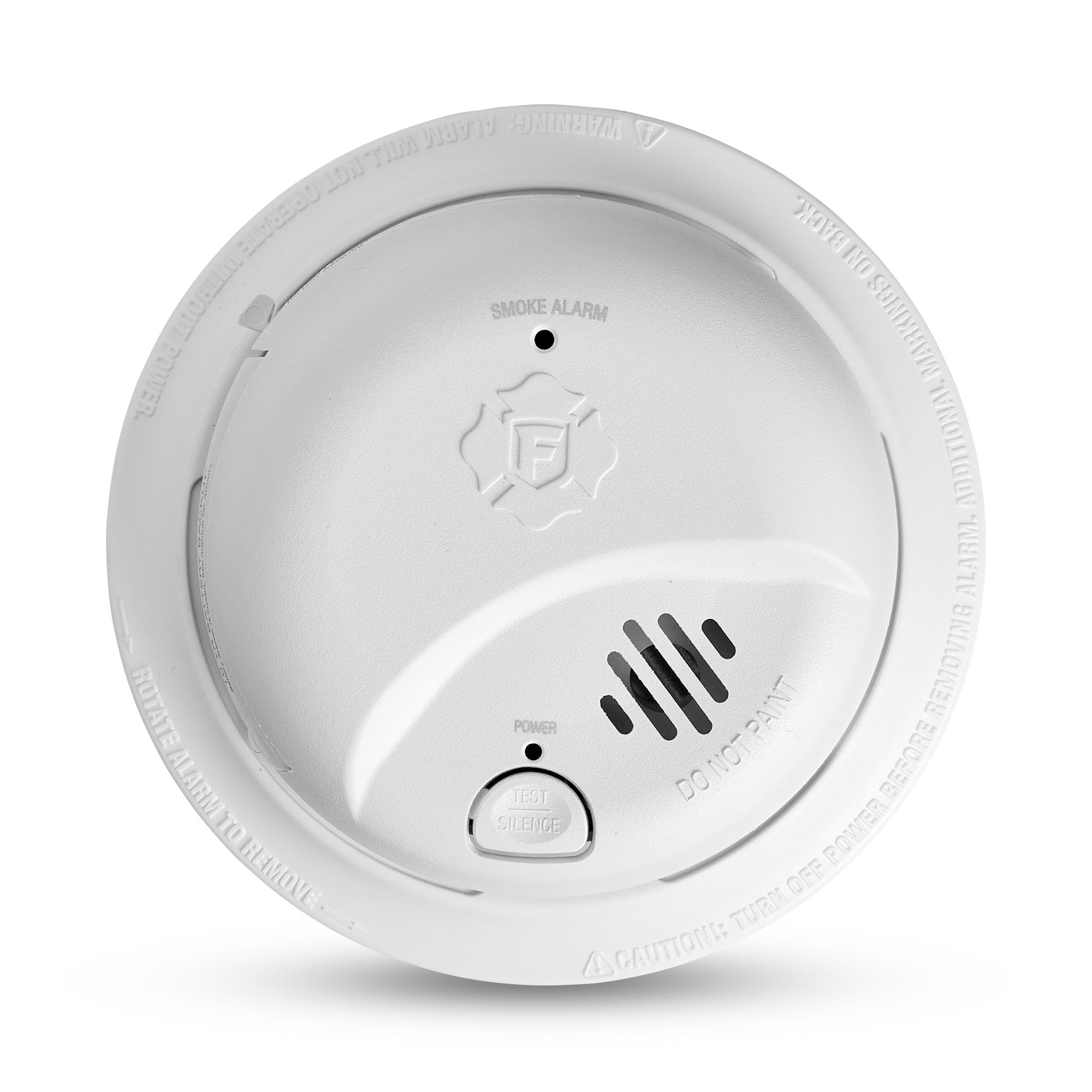 First Alert SMI105-AC front view smoke alarm for reliable detection.