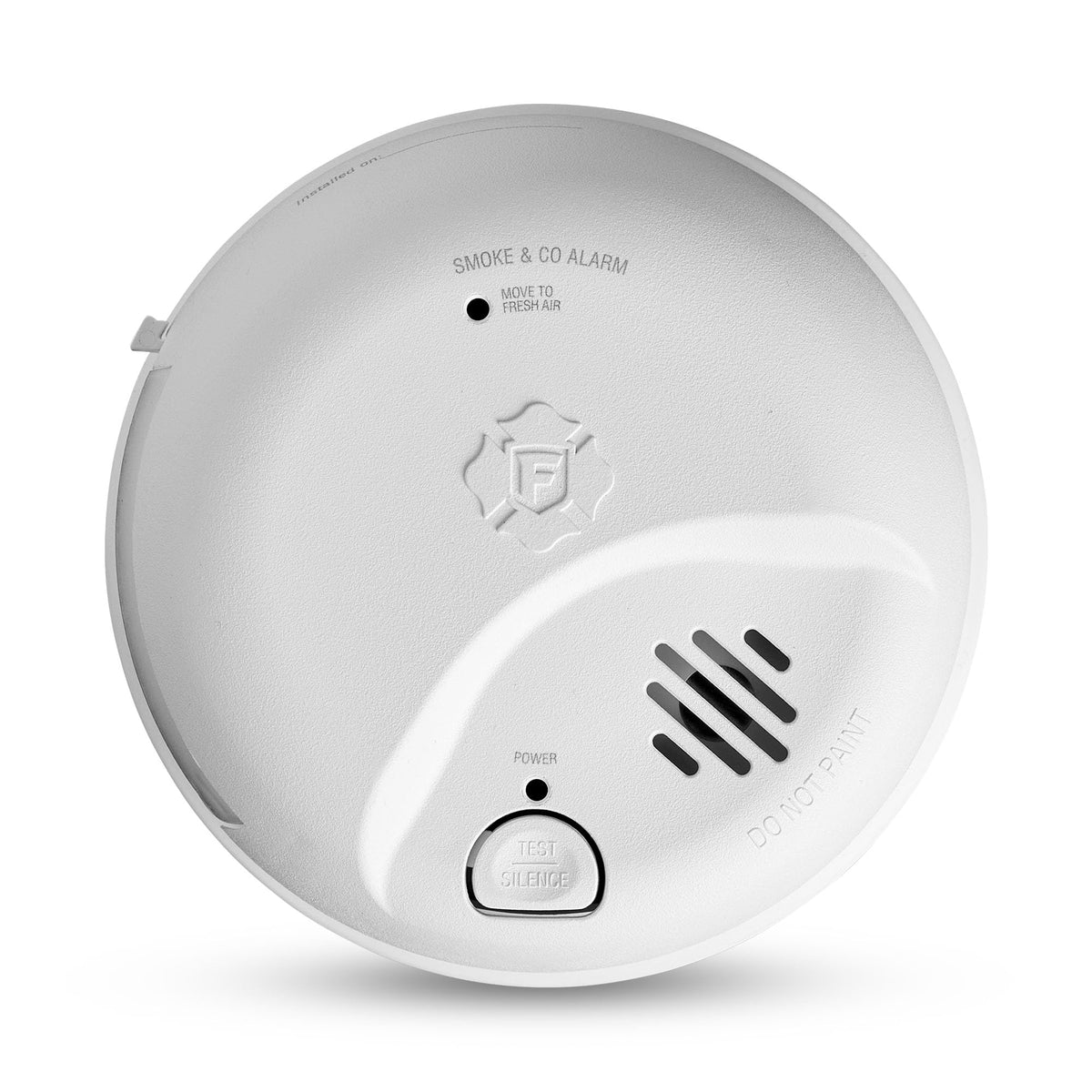 First Alert SMICO100-AC front view with dual sensing for smoke and CO