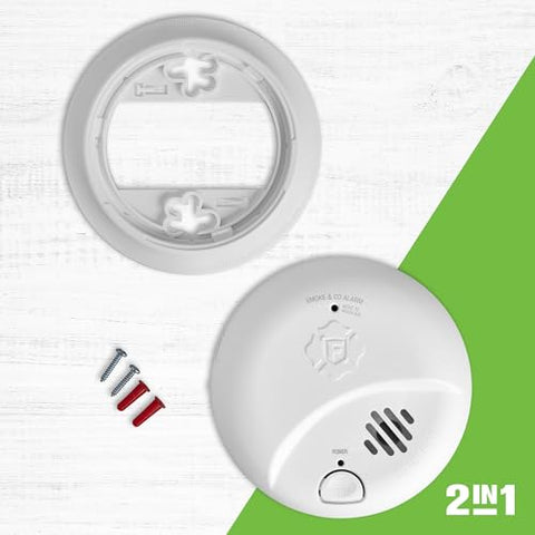 First Alert SMICO110 test-silence button demonstrates easy testing and nuisance alarm control.
