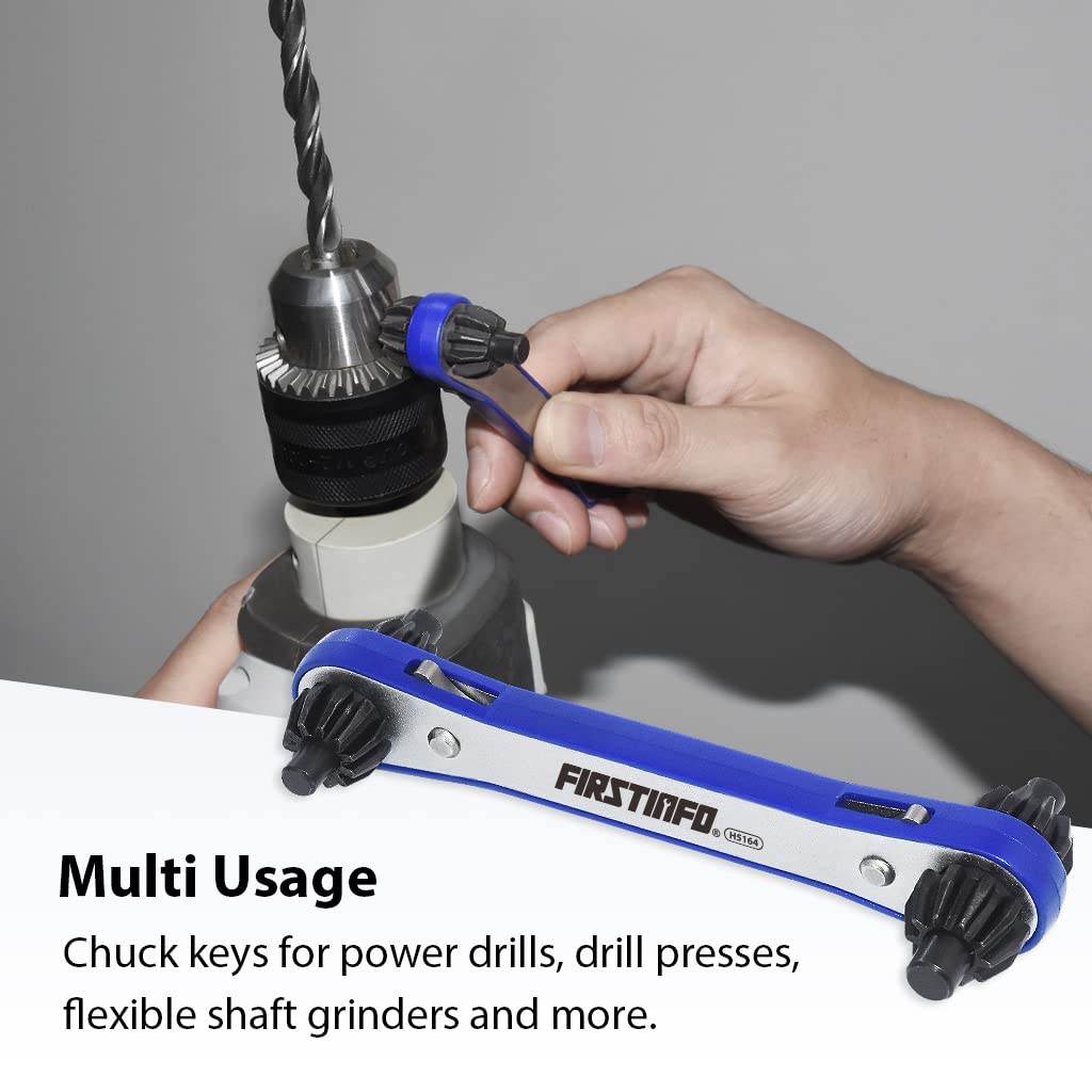 Universal chuck compatibility covers common sizes for quick, reliable changes.