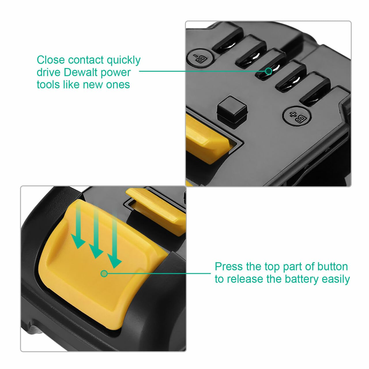 Easy installation ensures a snug fit in Dewalt 12V tools.