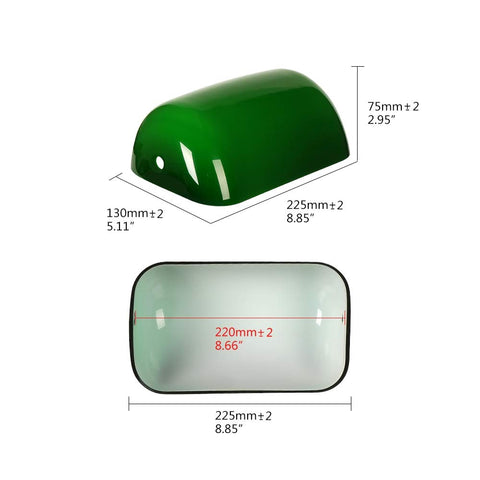 FIRVRE desk lamp shade in green glass provides soft ambient illumination