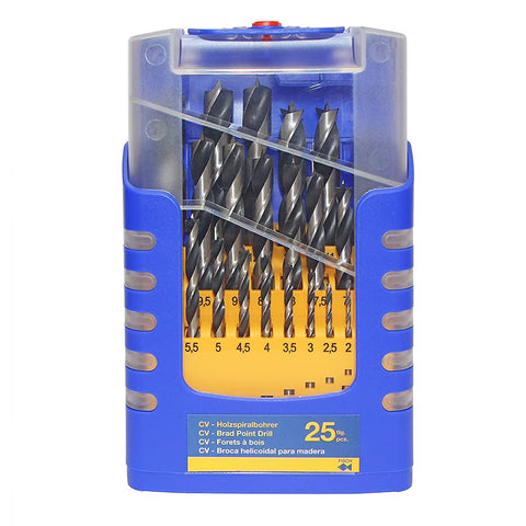 Fisch dual spur brad point tip for fast, clean holes.