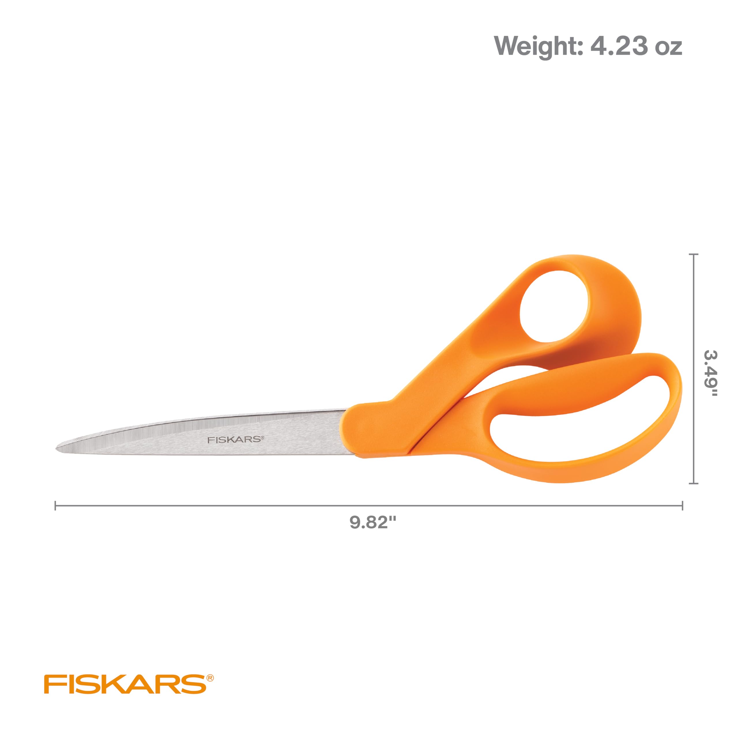 Fiskars 9-inch bent dressmaker shears lightweight design enables extended use
