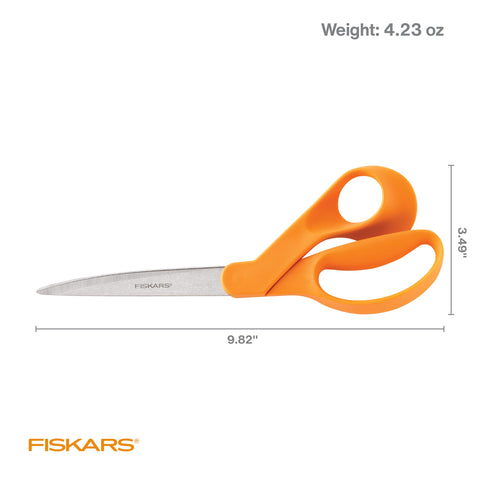 Fiskars 9-inch bent dressmaker shears lightweight design enables extended use