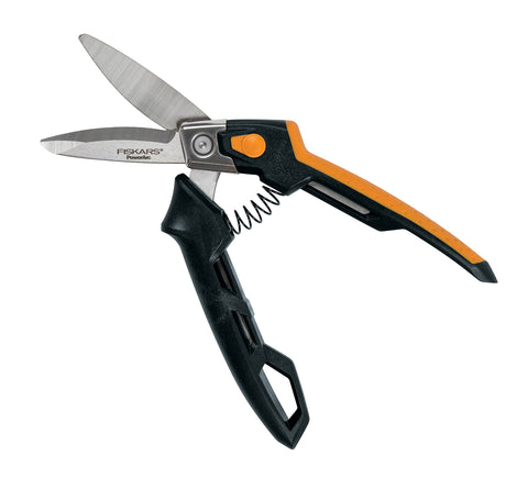 PowerArc Fiskars snips offset easy action handle frees your hand during cuts