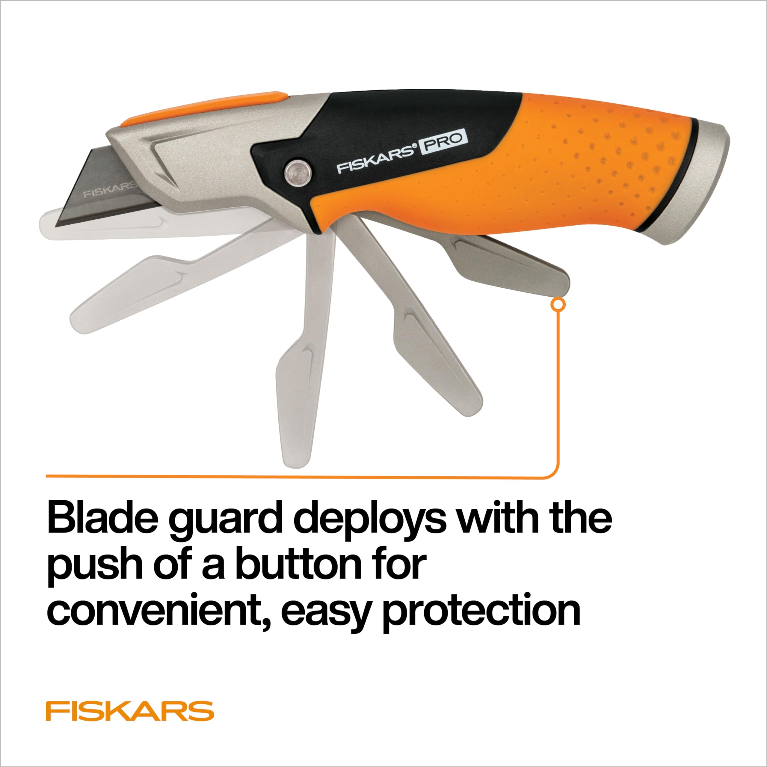 Fiskars Pro Fixed Knife magnet holds blade securely for changes
