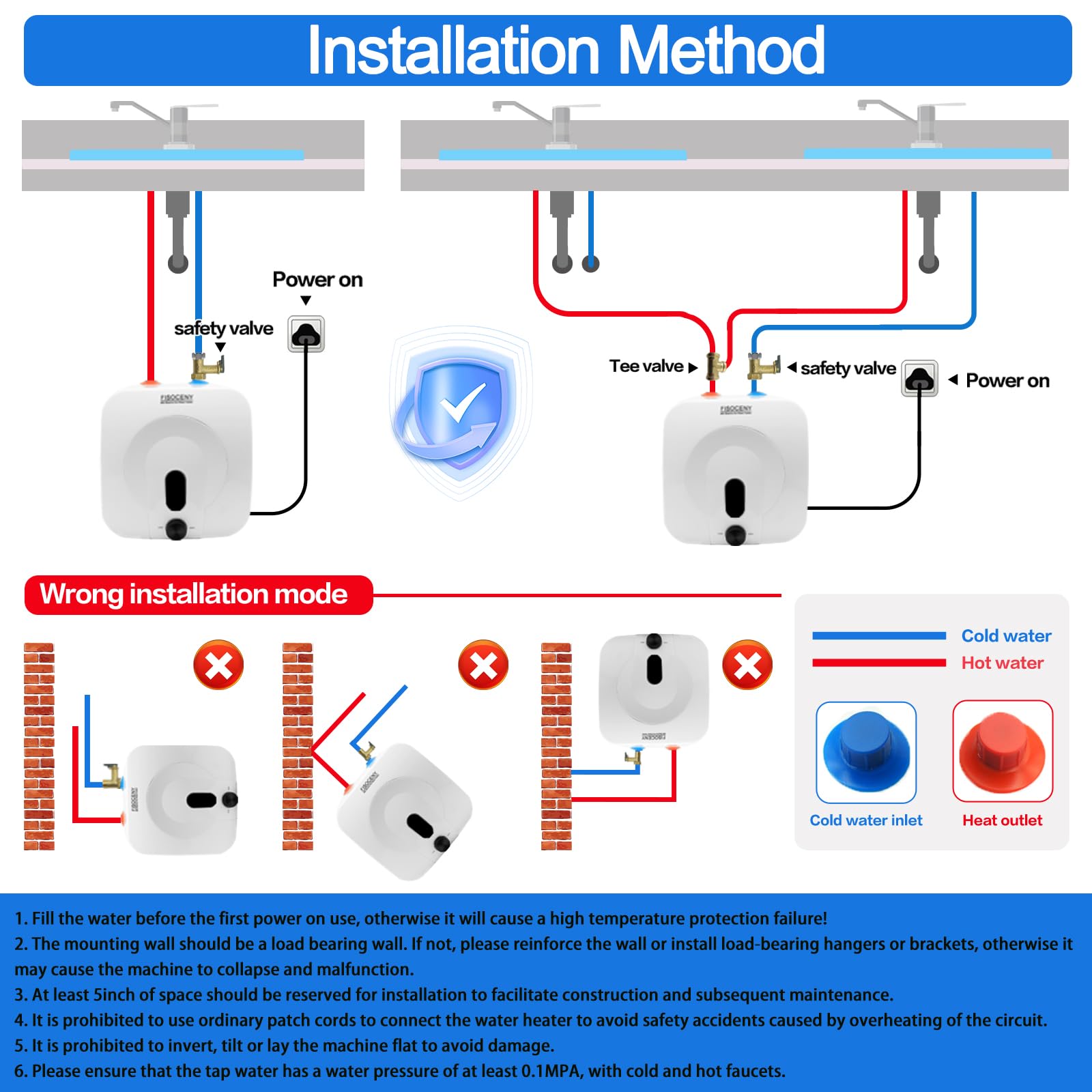 Fisoceny insulation and seals support energy efficiency and longer hot-water readiness.