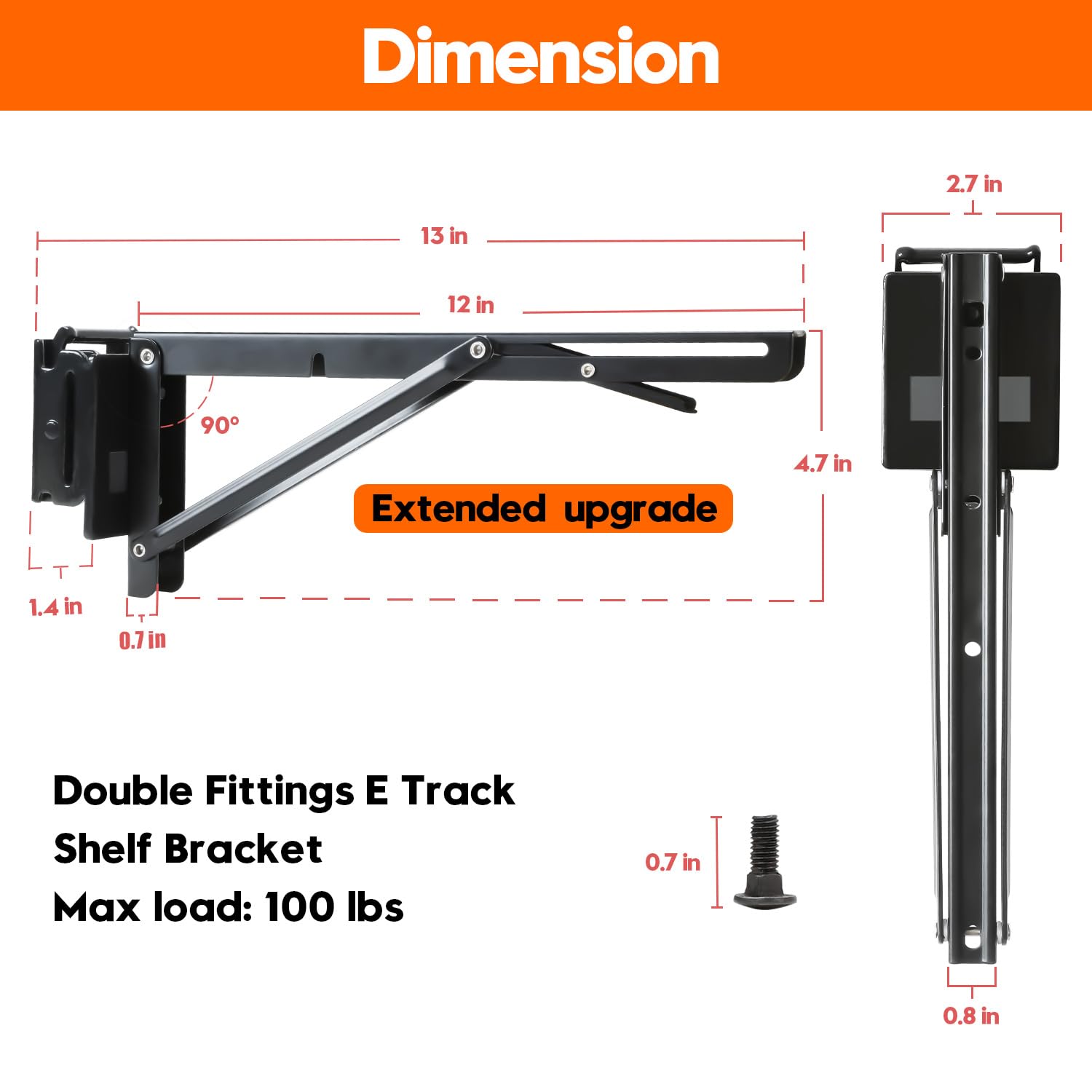 Fistihon 12-inch double fitting bracket installed in minutes