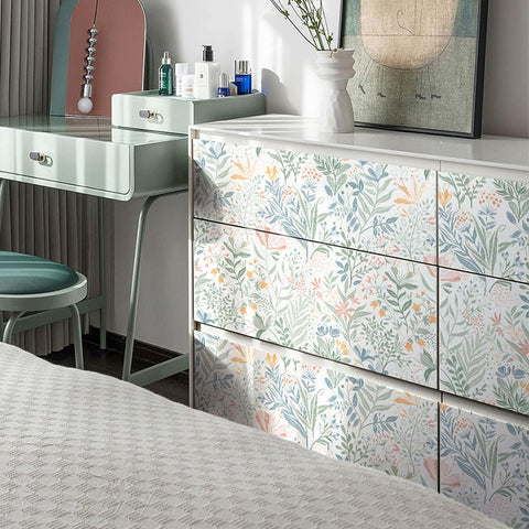 Fititem DIY project wallpaper for doors and hallways highlights floral charm.