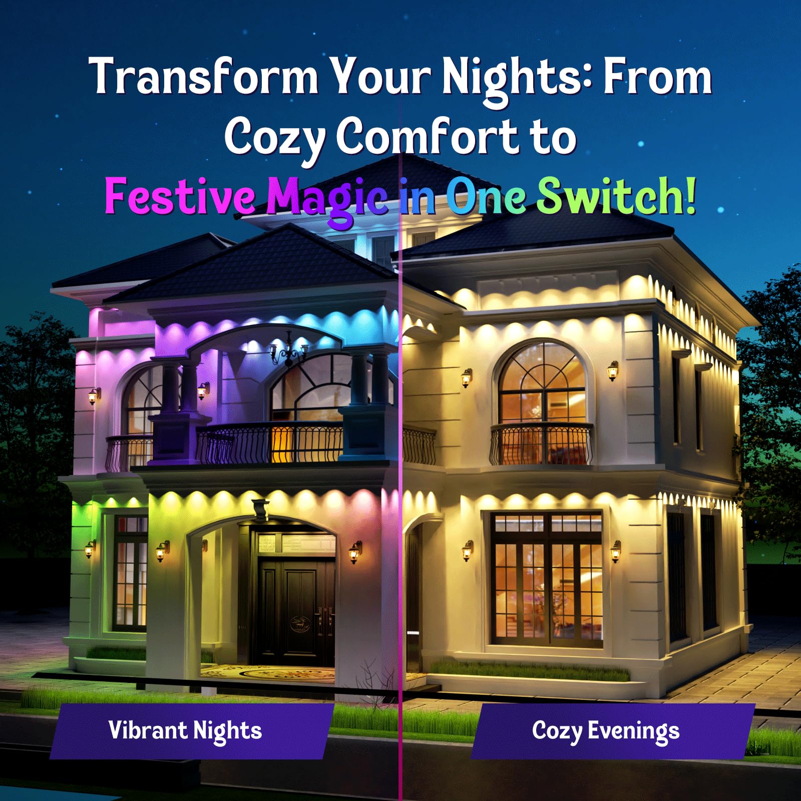 Fitop RGB colors with 48 scenes for versatile outdoor ambiance