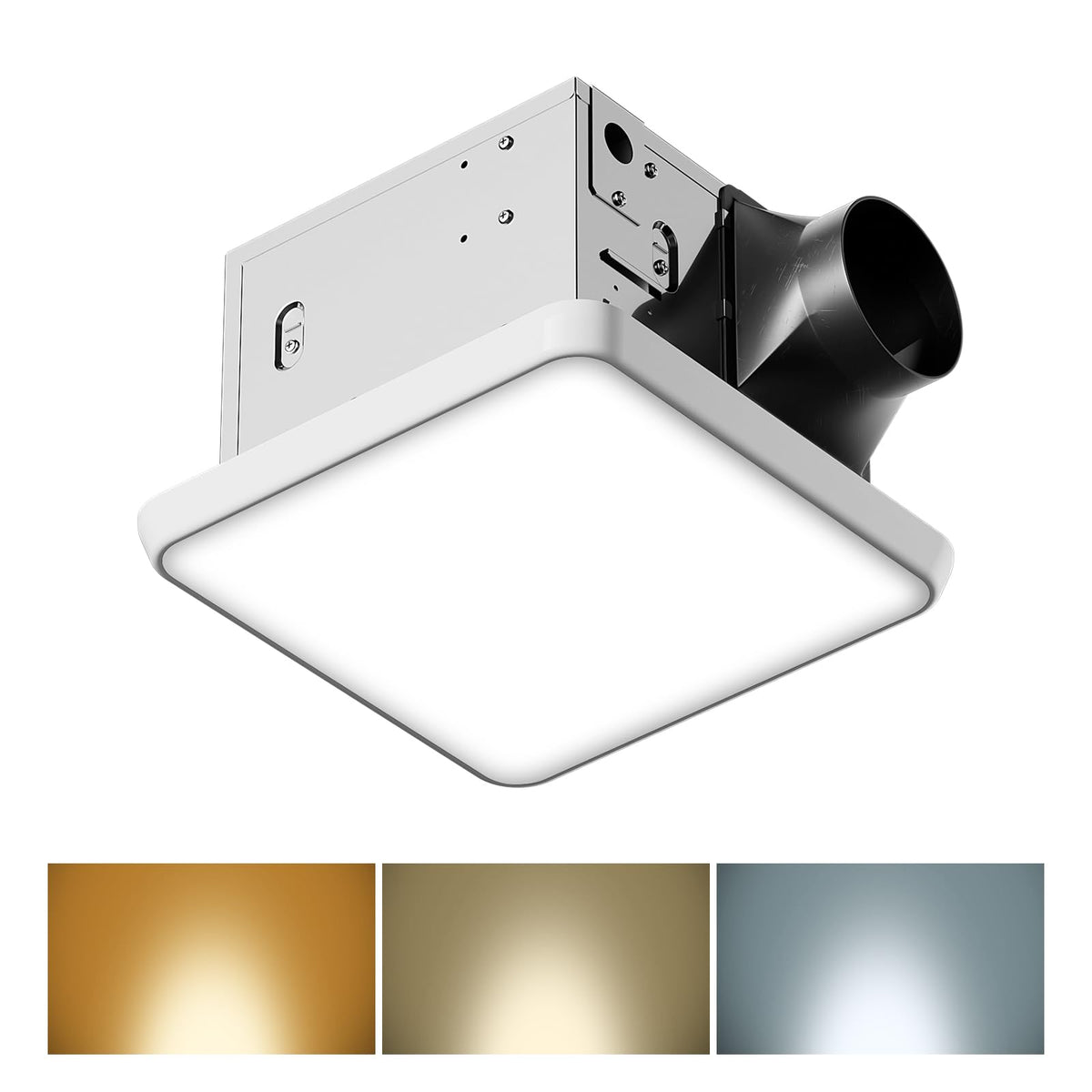 Fitop bathroom exhaust fan with light 130 CFM moisture control