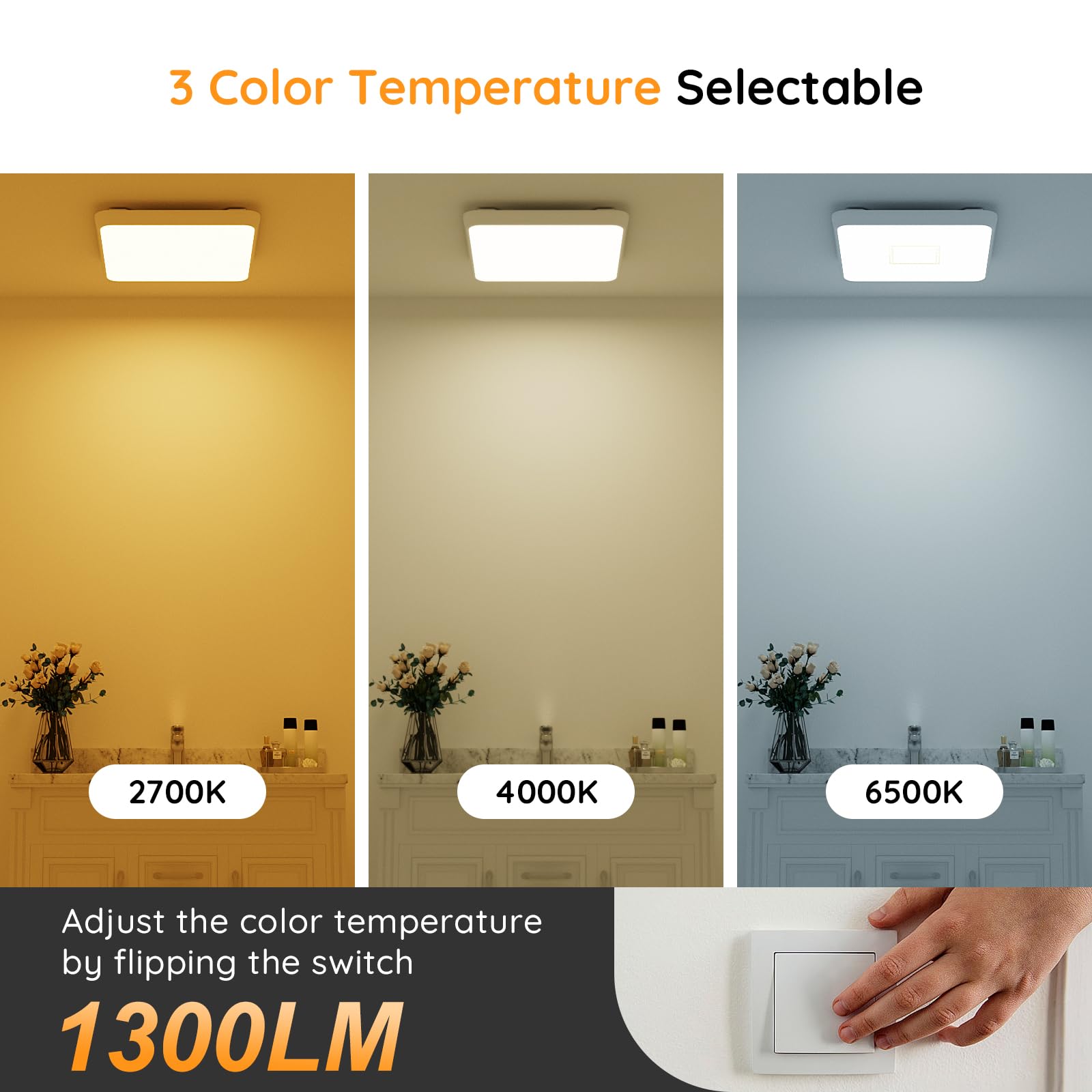 Fitop LED light with 1300lm provides bright, energy-efficient illumination.