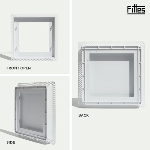 Fittes vent cover 14x14 ceiling install showing low-profile integration