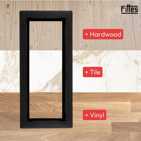 Fittes Framed Floor Vent Lite lint-free ABS is durable and pet-safe.