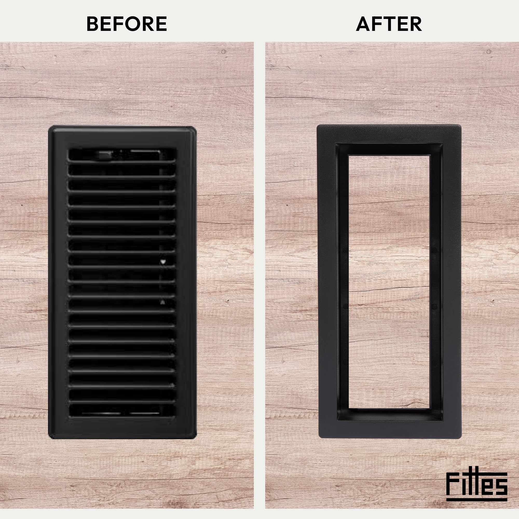 Fittes Framed Floor Vent Lite flush model option for a seamless look.