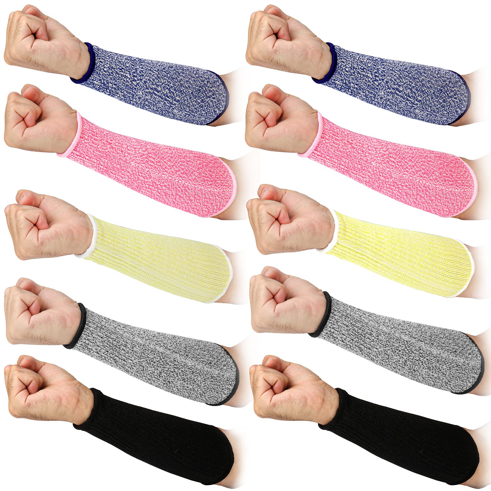 Fivenl cut-resistant arm sleeve in black with lightweight forearm protection