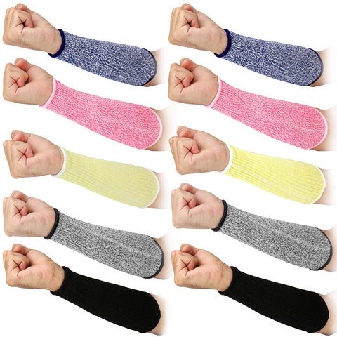 Fivenl cut-resistant arm sleeve in black with lightweight forearm protection