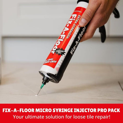 Fix-A-Floor Pro Pack diamond drill bits for clean pilot holes.
