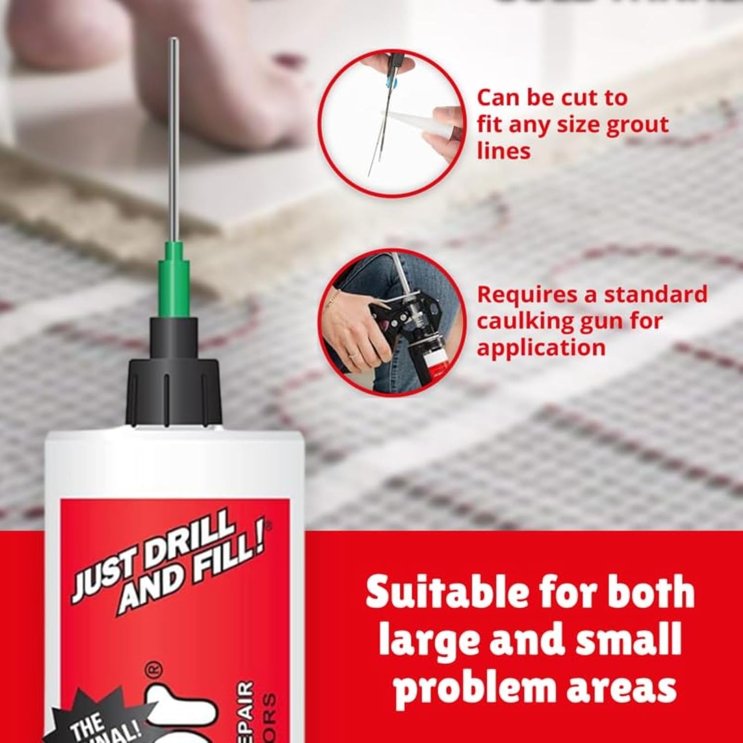 Fix-A-Floor Pro Pack injection needles for accurate repairs.