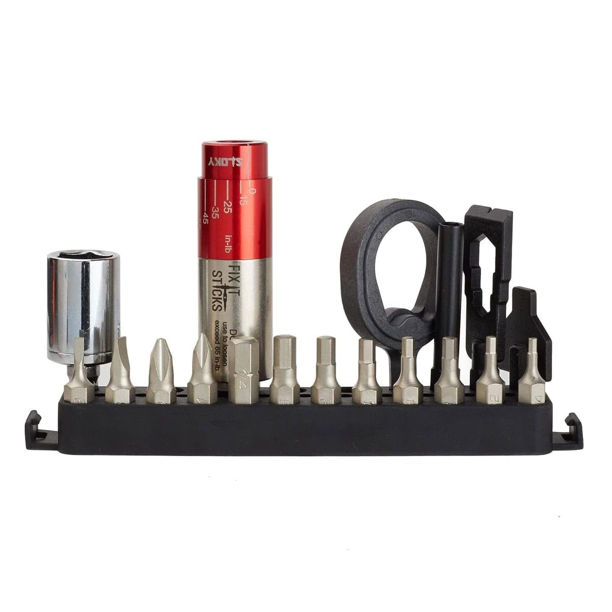 Fix It Sticks locking hex ratcheting T-Way wrench in action for precise torque.