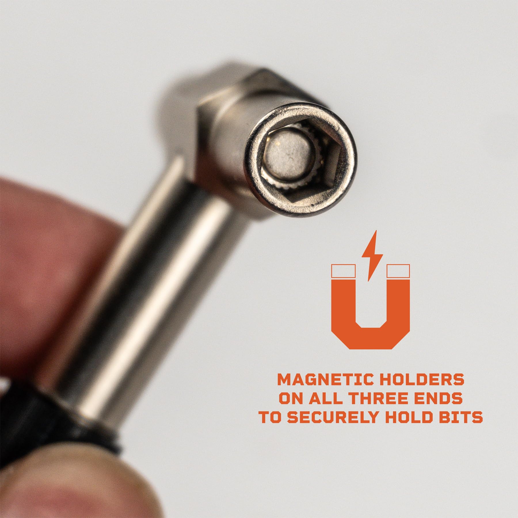 Fix It Sticks T‑Way Wrench bits-end close-up for versatile bits.