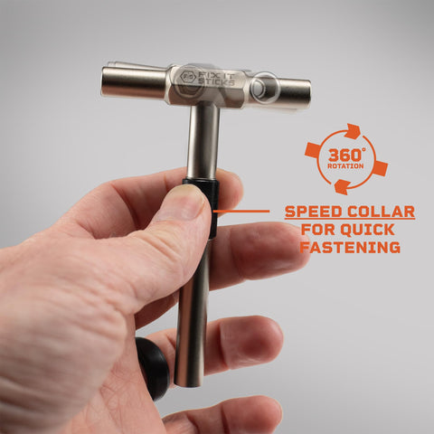 Fix It Sticks T‑Way Wrench three-ends design enables flexible leverage.