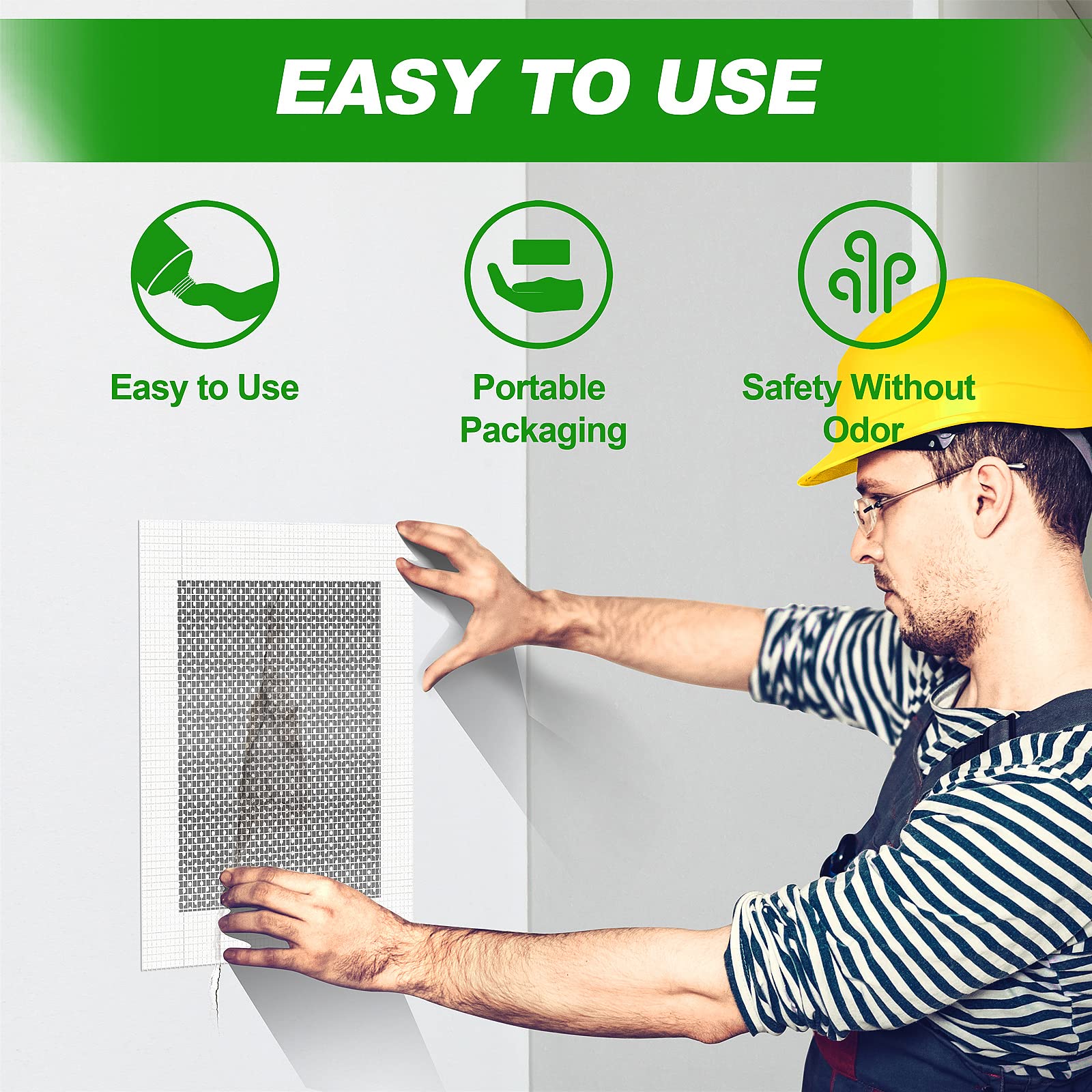 FixBuild 4x4 inch drywall patch for medium hole coverage