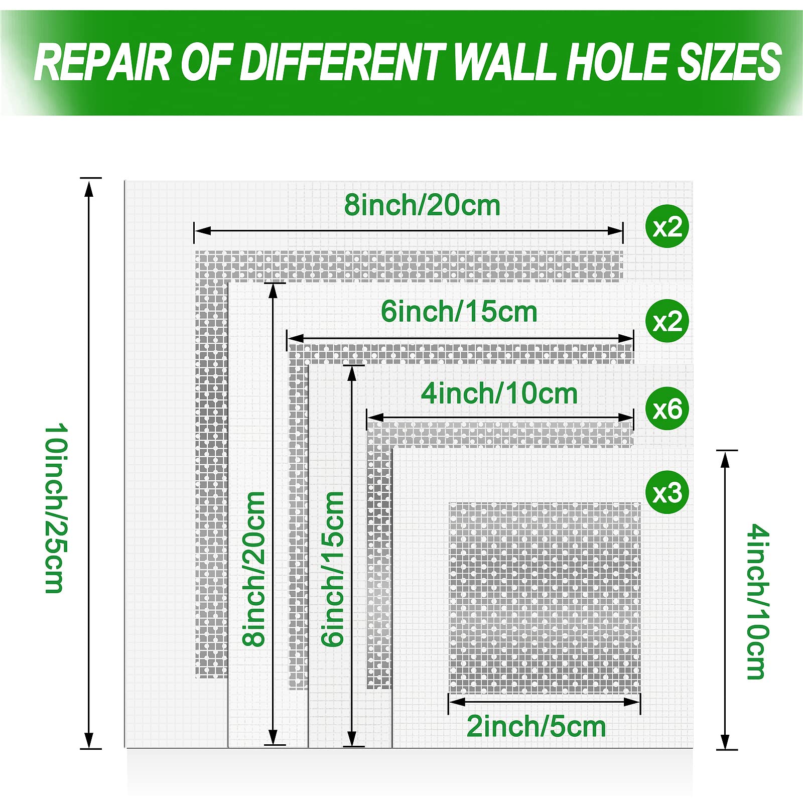 FixBuild 8x8 inch drywall patch for big drywall fixes