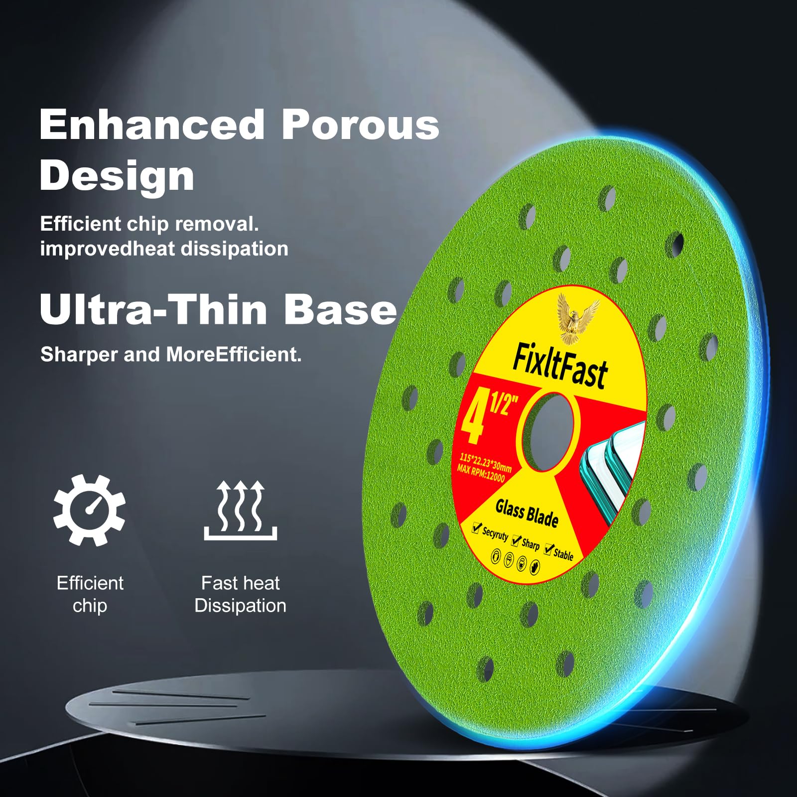 FixltFast includes 4/5-inch and 5/8-inch arbors for grinder compatibility