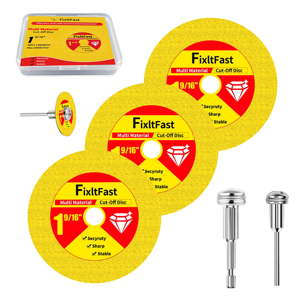 FixltFast diamond cut-off wheel 40mm for fast, clean cuts.