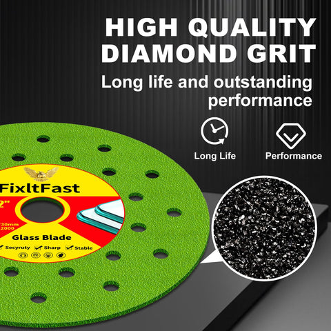 FixltFast multi-material blade works on porcelain, stone, granite, marble, slate and more