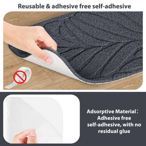 Fixmend stair treads backside detail highlights adhesive-free design that protects wood.